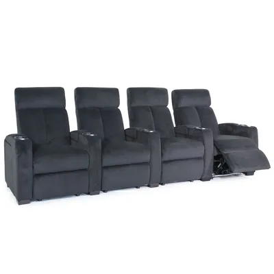 Zinea Cinema Seat Action - row of 4 Seat - Fabric - Electrical  adjustability - LED cupholder - Ambience lighting - available картинки