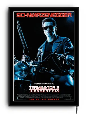 TERMINATOR 2 JUDGEMENT DAY movie poster lightbox led sign home cinema man  cave | eBay картинки