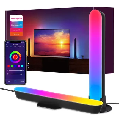 Amazon.com: SOVELA 2 Pack Smart LED Light Bars, RGB Light Bars, TV Ambient  Backlight, Work with Alexa and Google Assistant, Color Changing Lamp Scene  Mode and Music Mode for Gaming, Movie, PC, картинки