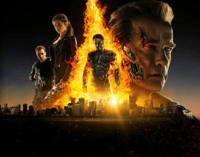 63835 Terminator Genisys 4K, Арнольд Шварценеггер, Эмилия Кларк, Джай Кортни, Терминатор - редкая галерея HD обои картинки