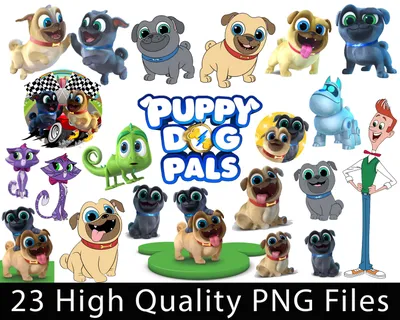 23 Puppy Dog Pals Клипарт Изображения PNG 300dpi Digital Clip - Etsy картинки