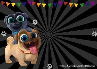БЕСПЛАТНЫЕ шаблоны приглашений на день рождения Puppy Dog Pals | БЕСПЛАТНЫЕ шаблоны приглашений на день рождения для печати - Bagvania картинки