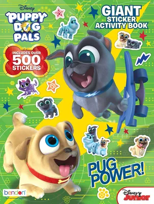 Amazon.com: Puppy Dog Pals Bendon 42378 Гигантская тетрадь с наклейками, многоцветная: Игрушки и игры картинки