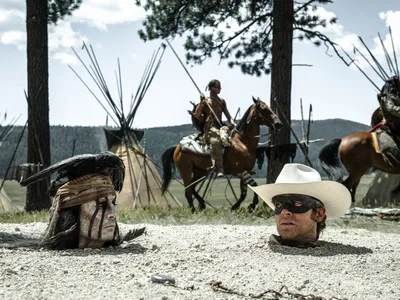 Posterhouzz Movie The Lone Ranger Johnny Depp Tonto HD Wallpaper Background Fine Art Paper Print Poster_** MOV4467 : Amazon.in: Home \u0026 Kitchen картинки