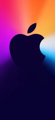 Красочный логотип Apple на темном фоне 4K Ultra HD Mobile Wallpaper картинки