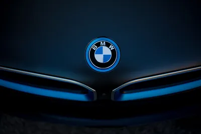 Скачать Светящийся белый логотип Bmw Iphone X обои картинки