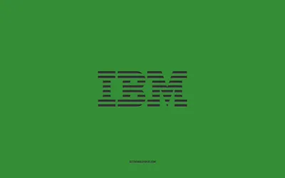 Скачать обои IBM logo, green background, Stylish art, brands, embem, IBM, green paper texture, Эмблема IBM для монитора с разрешением 2560x1600. Высококачественные обои HD картинки картинки