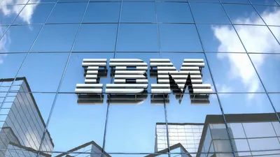 Логотип IBM на стеклянном здании. Анимационная графика SBV-315798967 - Storyblocks картинки