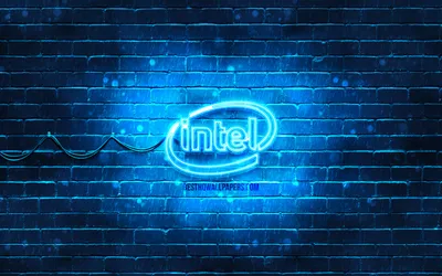 Неоновые обои Intel картинки