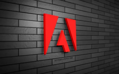 Скачать обои Adobe 3D logo, 4K, grey brickwall, creative, brands, Adobe logo, 3D art, Adobe для монитора с разрешением 3840x2400. Высококачественные обои HD картинки картинки