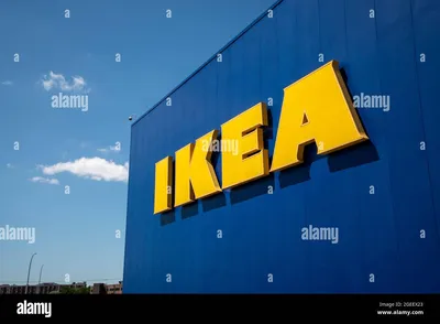 Скачать черно-белые обои с логотипом Ikea картинки