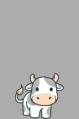 Маленькая корова обои | Cow wallpaper, Милые обои, Милые мультяшные обои картинки