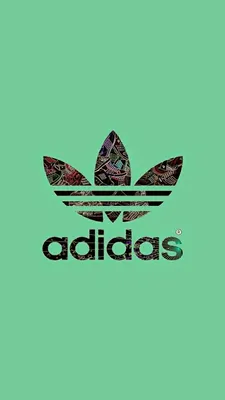 Скачать логотип бренда Adidas в зеленых обоев картинки