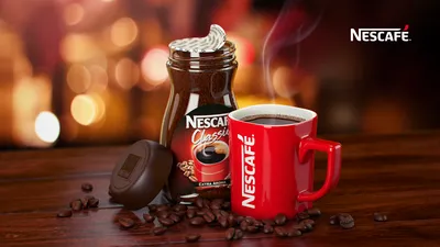 3D-визуализация продукта — Nescafe Classic on Behance картинки