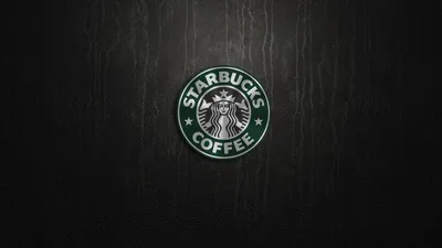 Скачать обои Логотип Starbucks на темном фоне картинки