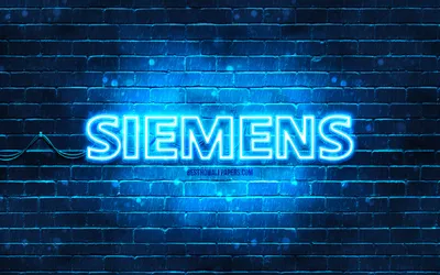 Скачать обои Siemens blue logo, 4k, blue brickwall, Siemens logo, brands, Siemens neon logo, Siemens для монитора с разрешением 3840x2400. Высококачественные обои HD картинки картинки