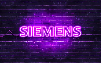 Скачать обои Siemens violet logo, 4k, violet brickwall, Siemens logo, brands, Siemens neon logo, Siemens для монитора с разрешением 3840x2400. Высококачественные обои HD картинки картинки