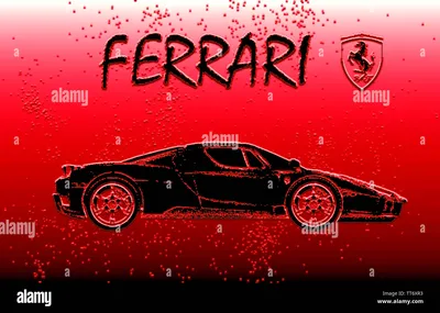 Daiblo Красный черный логотип Ferrari жеребец обои фон фото - Alamy картинки