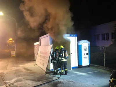 Gemeindeverwaltung Münster в Гессене | Corona-Schnelltestzentrum niedergebrannt – Polizeisucht Zeugen картинки