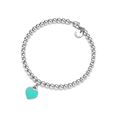 браслет Return to Tiffany™ из серебра Tiffany Blue® с бриллиантом диаметром 4 мм | Тиффани и Ко. картинки