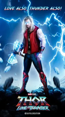 Thor Love And Thunder Art Poster IPhone Wallpaper - IPhone Wallpapers: iPhone Wallpapers в 2022 году | Тор, комическое чудо Тора, студия Marvel картинки