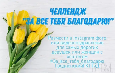 Челлендж «За все тебя благодарю!» – УО \"Гродненский государственный колледж  техники, технологий и дизайна\" картинки