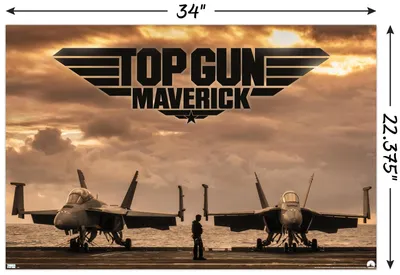 Amazon.com: Trends International Top Gun: Maverick - постер на палубе, 22,375 x 34 \ картинки