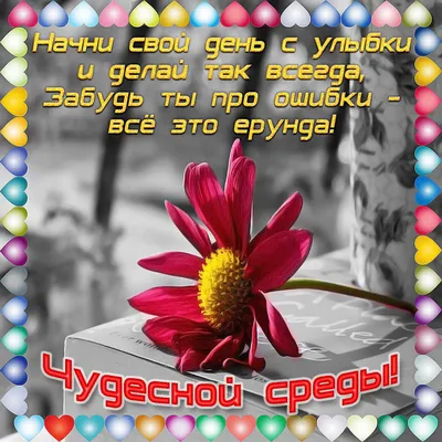 Чудесной среды! 💝 | Открытки, Доброе утро, Надписи картинки