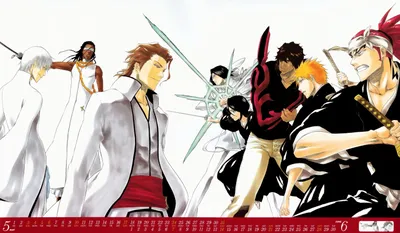 Bleach Anime Anime Boys Calendar Ichimaru Gin Sousuke Aizen Ishida Uryu  Kuchiki Rukia Yasutora Sado Wallpaper - Resolution:2427x1416 - ID:330801 -  wallha.com картинки