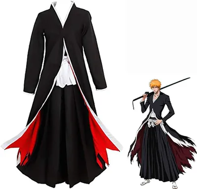 Bingchuan Bleach Kurosaki Ichigo Cosplay Kostüm Japanisches Anime Outfit Komplettset : Amazon.de: Spielzeug картинки