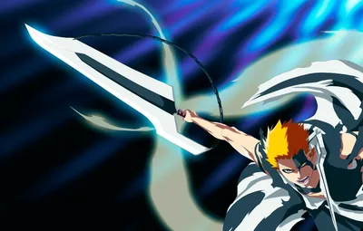 Обои поле битвы, меч, game, Bleach, war, anime, катана, банкай, герой, азиат, Kurosaki Ichigo, manga, japanese, oriental, asiatic, мощный картинки на рабочий стол, раздел сёнэн - скачать картинки