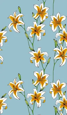 Бесшовный векторный рисунок белых лилий. Цветочный дизайн для текстиля и обоев. | Лилия обои, Цветочный рисунок, Цветочный рисунок картинки