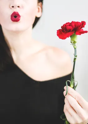 Бесплатное фото: Photo of a Woman Holding Red Carnation Flower - Adult, Lady, Woman - Скачать бесплатно - Jooinn картинки