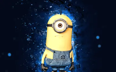 Скачать обои Kevin, 4k, blue neon lights, Kevin the Minion, Minions The Rise of Gru, fan art, Despicable Me, Minions, Kevin Minions для монитора с разрешением 3840x2400. Высококачественные обои HD картинки картинки