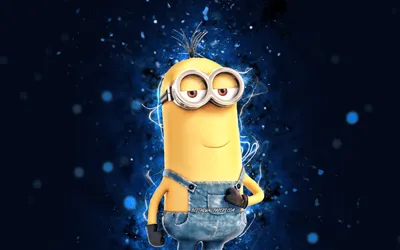 Скачать обои Tim, 4k, blue neon lights, Tim the Minion, Minions The Rise of Gru, fan art, Despicable Me, Minions, Tim Minions для монитора с разрешением 3840x2400. Высококачественные обои HD картинки картинки