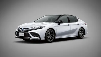 Автомобиль Toyota Camry 2021 года на сером фоне Обои для рабочего стола 1440x900 картинки