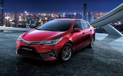 Скачать обои Toyota Corolla, 2018 cars, ночь, red Corolla, japanese cars, Toyota для монитора с разрешением 2880x1800. Высококачественные обои HD картинки картинки