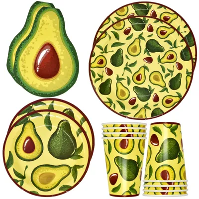 Набор посуды Avocado Fruit Party Supplies 24 9\ картинки