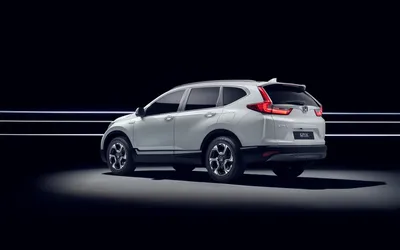 Скачать обои Honda CR-V Hybrid, 2018, 4k, background view, white crossover CR-V, new cars, Japanese cars, Honda для монитора с разрешением 3840x2400. Высококачественные обои HD картинки картинки