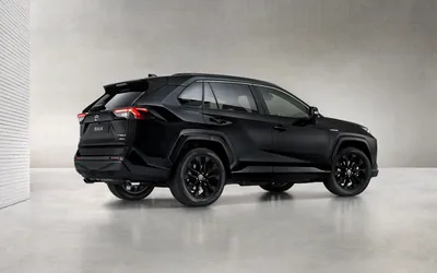 Скачать обои 2022, Toyota RAV4 Black Edition, Rear view, external, black SUV, new black RAV4, RAV4 tuning, Japanese cars, Toyota для монитора с разрешением 2880x1800. Высококачественные обои HD картинки картинки