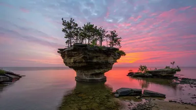 Turnip Rock Port Sunset Остин, Мичиган, США UHD 4K Обои | Пикселз картинки