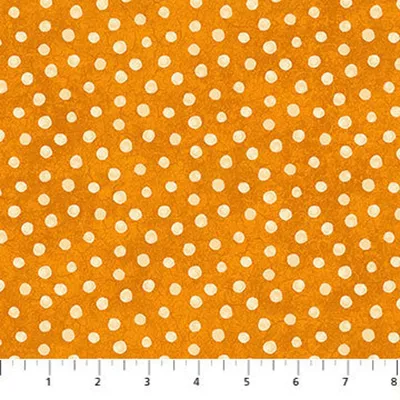 КОНЕЦ БОЛТА Black Cat Capers Dots Orange 24125-55 от Northcott - Etsy картинки