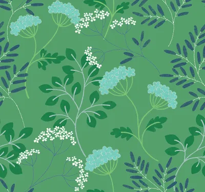 Scott Living II Sorrel Botanical Wallpaper - Green – Декор для стен США картинки