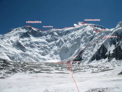 Схема восхождения на пик Победы (7439 м) | Промальпцентр картинки