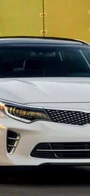 Обои Kia Optima белый автомобиль 3840x2160 UHD 4K Изображение картинки