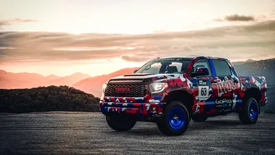 черный пикап с кабиной экипажа Toyota, Toyota, Toyota Ultimate Motocross Truck, грузовики, Toyota Tundra HD обои | Обои Блики картинки