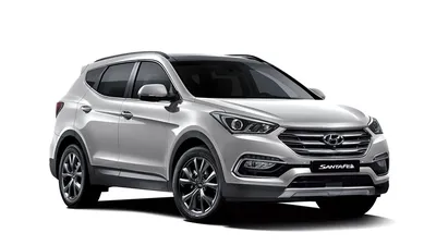 Картинка Hyundai Santa Fe авто Белый фон 1366x768 картинки