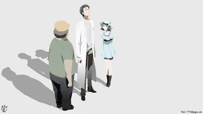 Steins;Gate - Itaru Hashida, Rintarou Okabe \u0026 Mayuri Shiina 4K wallpaper  download картинки