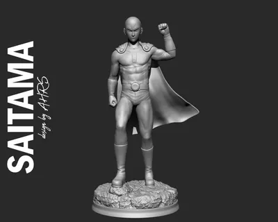 STL-Datei One Punch Man - Сайтама 3D-Druckmodell・Дизайн для 3D-Druck Zum Herunterladen・Культы картинки