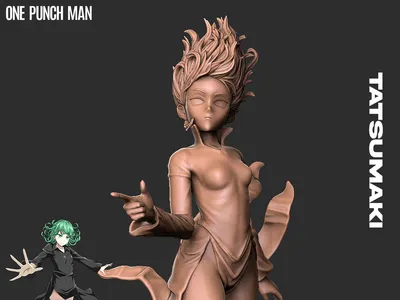 STL-Datei ONE PUNCH MAN - TATSUMAKI Tornado 3D-Druck Modell・3D-Druck-Idee zum Herunterladen・Культы картинки